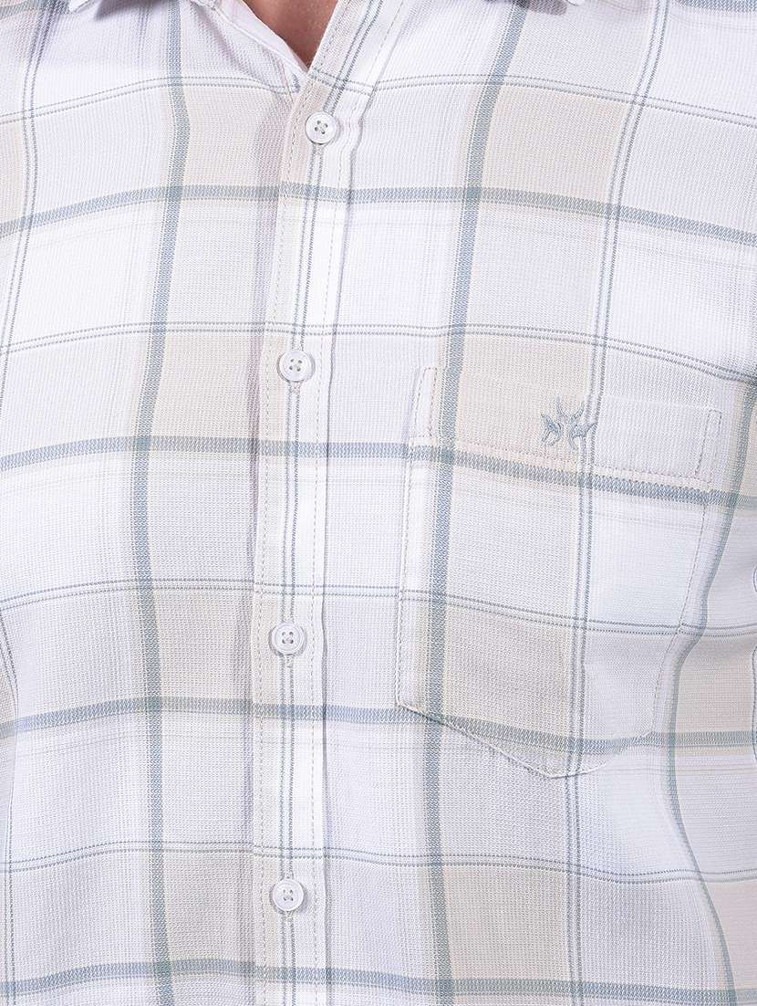 men checkered long sleeve slim fit casual shirt - 21914322 -  Standard Image - 4