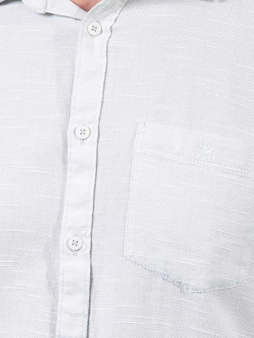 men solid long sleeve slim fit casual shirt - 21914327 - Standard Image - 4
