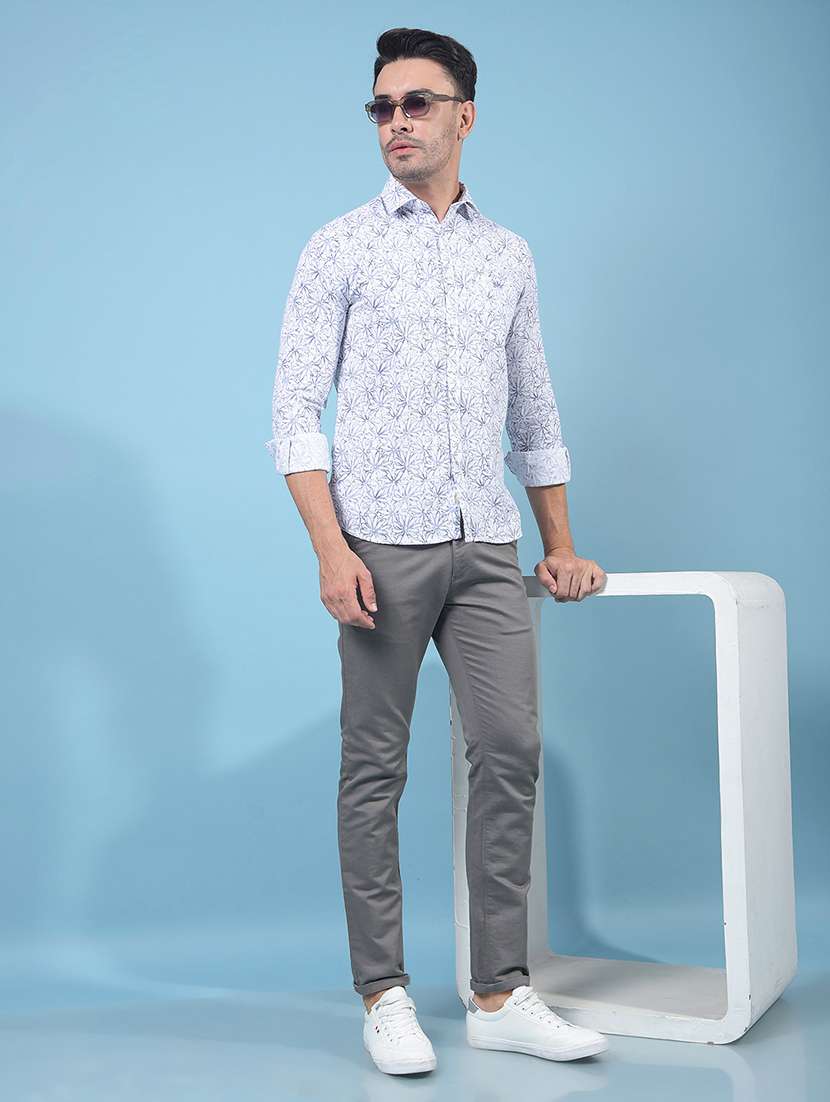 men floral long sleeve slim fit casual shirt - 21914329 -  Standard Image - 6