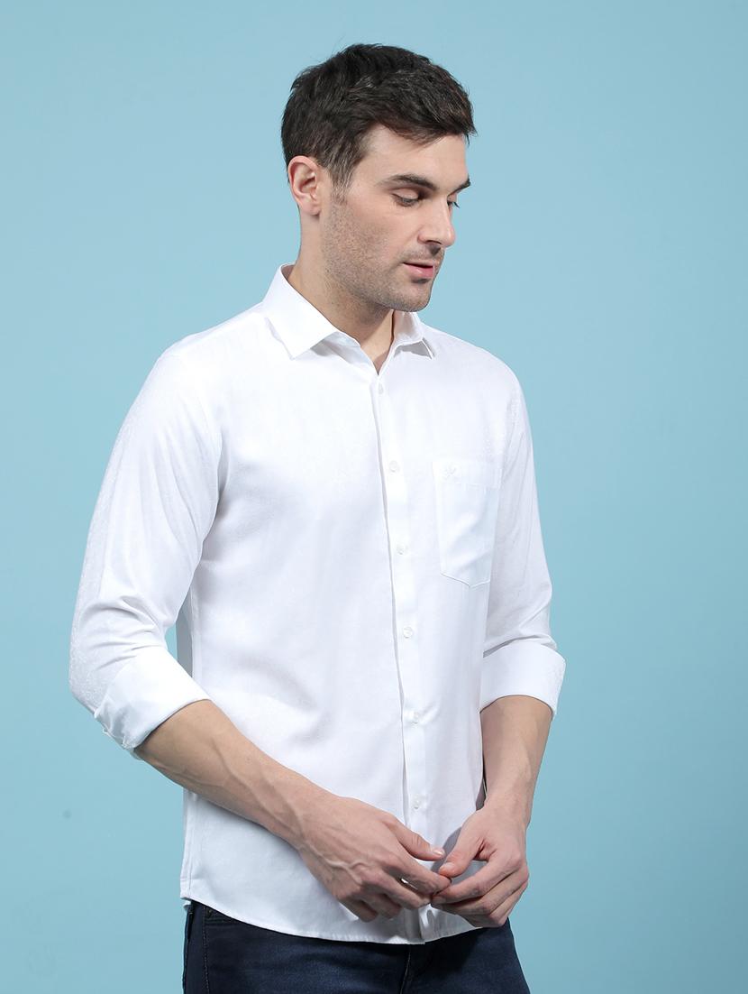 men solid long sleeve slim fit casual shirt - 21914348 -  Standard Image - 1