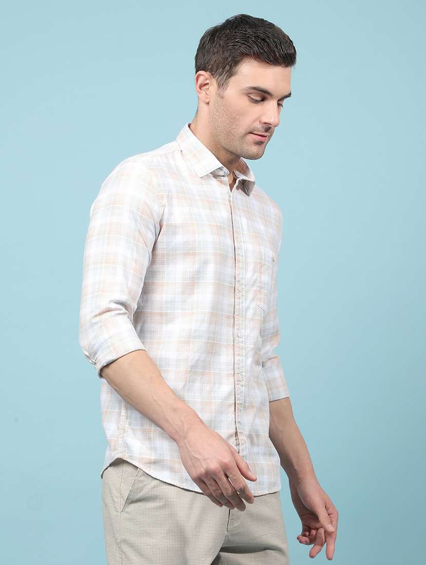 men checkered long sleeve regular fit casual shirt - 21914352 -  Standard Image - 1