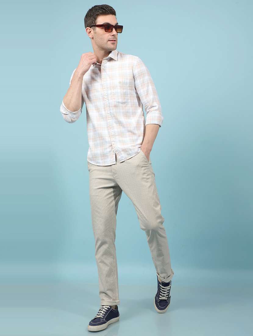 men checkered long sleeve regular fit casual shirt - 21914352 -  Standard Image - 4