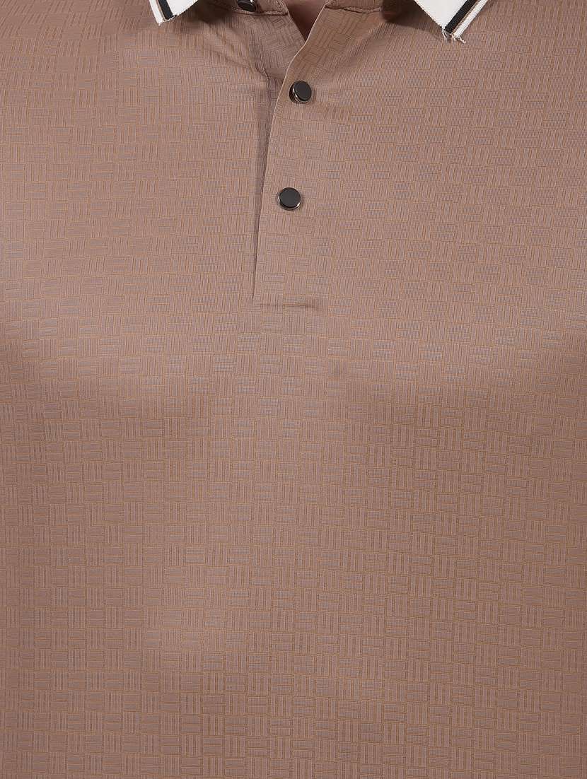 men self design short sleeve slim fit polo t-shirt - 21914417 -  Standard Image - 6