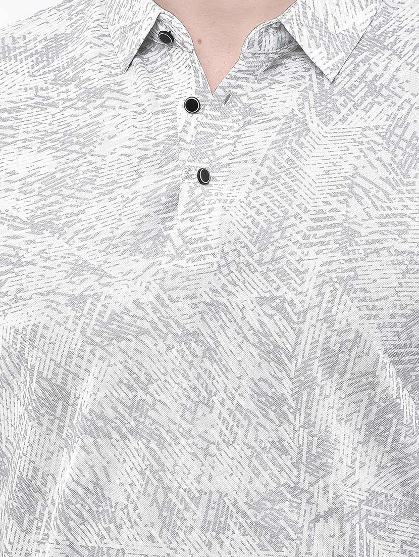 men printed short sleeve slim fit polo t-shirt - 21914428 -  Standard Image - 1