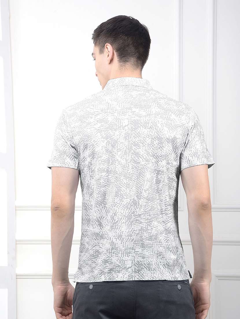 men printed short sleeve slim fit polo t-shirt - 21914428 -  Standard Image - 4