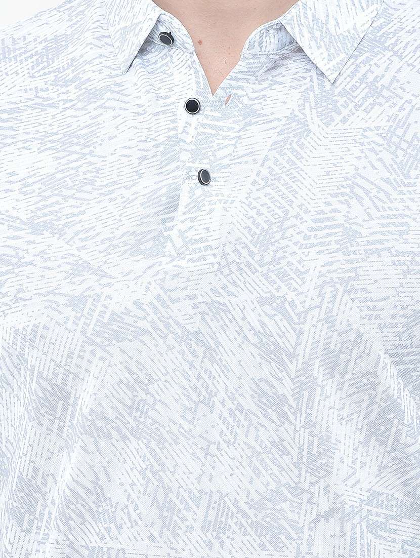 men printed short sleeve slim fit polo t-shirt - 21914428 -  Standard Image - 6