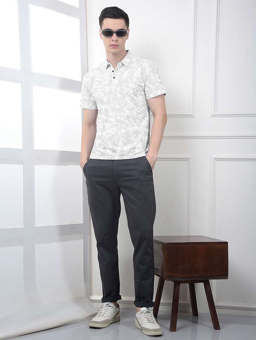 men printed short sleeve slim fit polo t-shirt - 21914428 -  Standard Image - 6