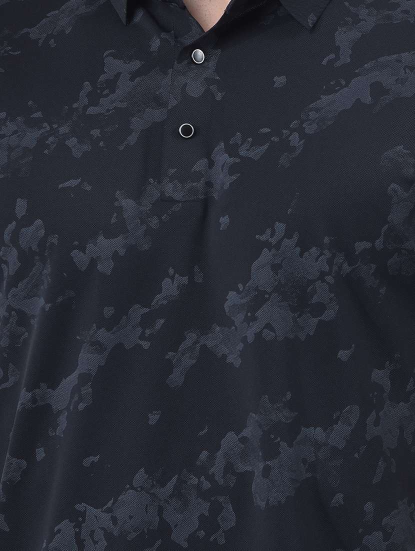 men printed short sleeve slim fit polo t-shirt - 21914430 -  Standard Image - 6