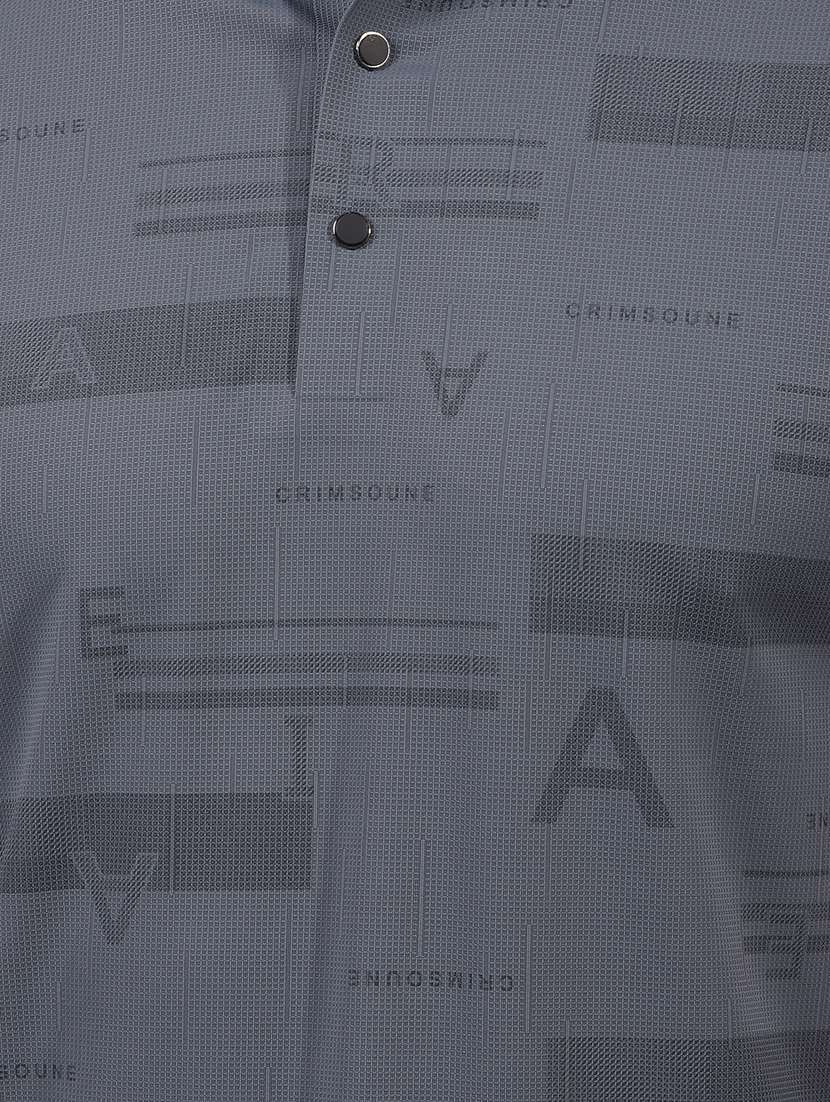 men printed short sleeve slim fit polo t-shirt - 21914433 -  Standard Image - 6