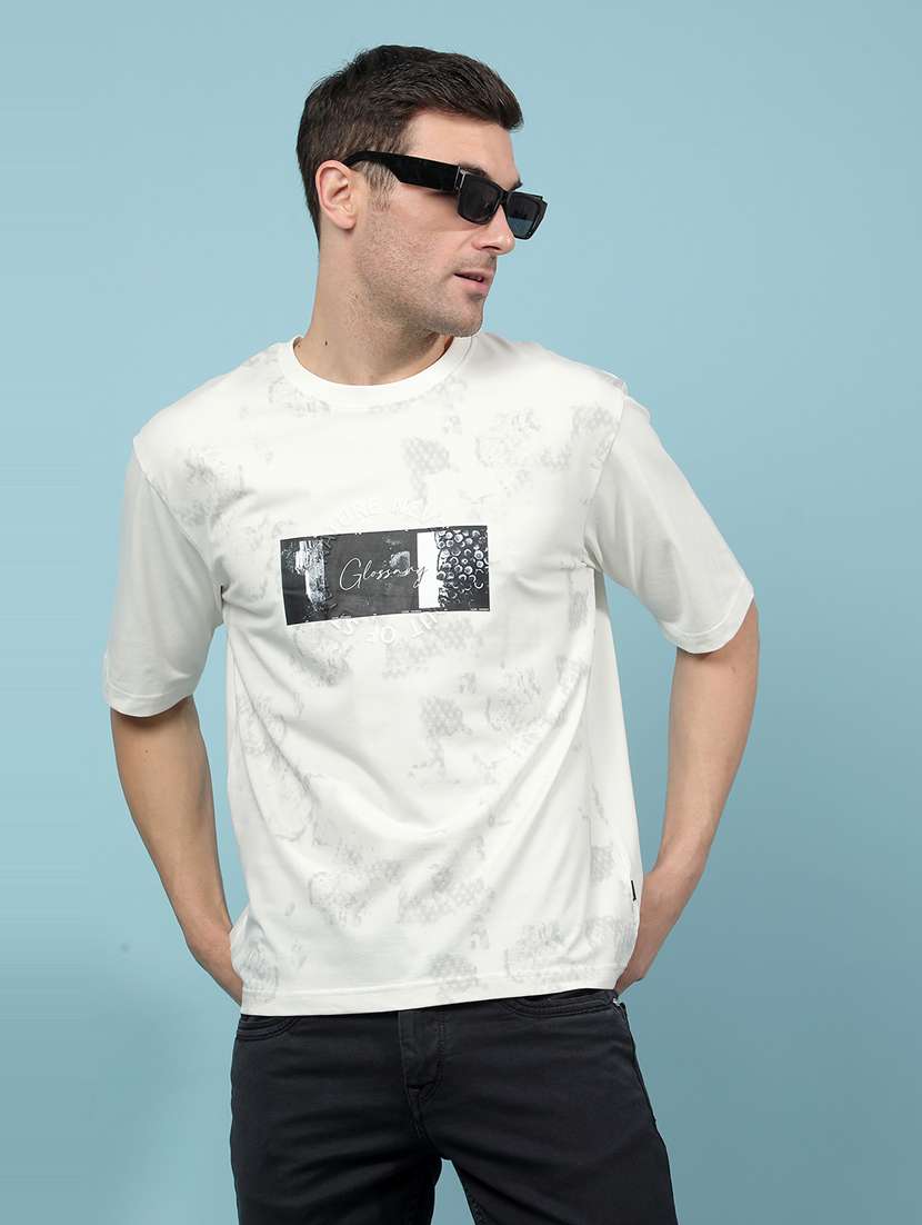 men printed short sleeve regular fit t-shirt
