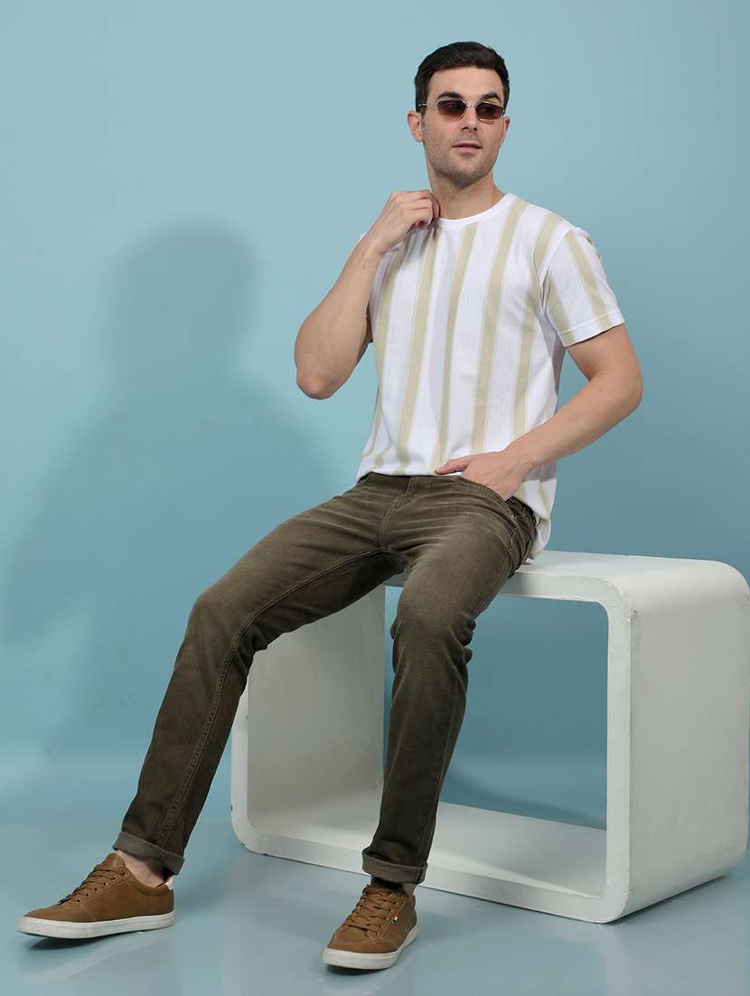 men striped short sleeve regular fit t-shirt - 21914447 -  Standard Image - 4