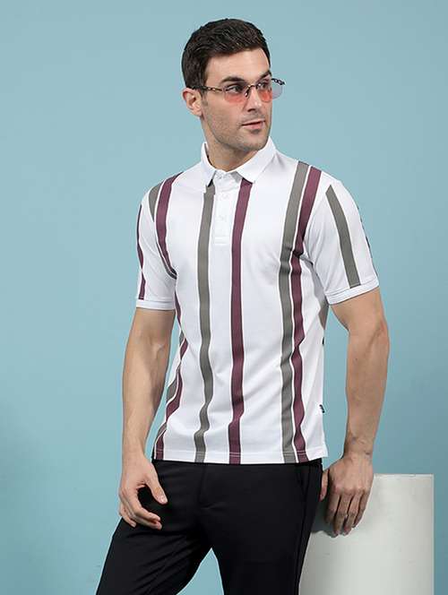 men striped short sleeve regular fit polo t-shirt - 21914449 -  Standard Image - 0