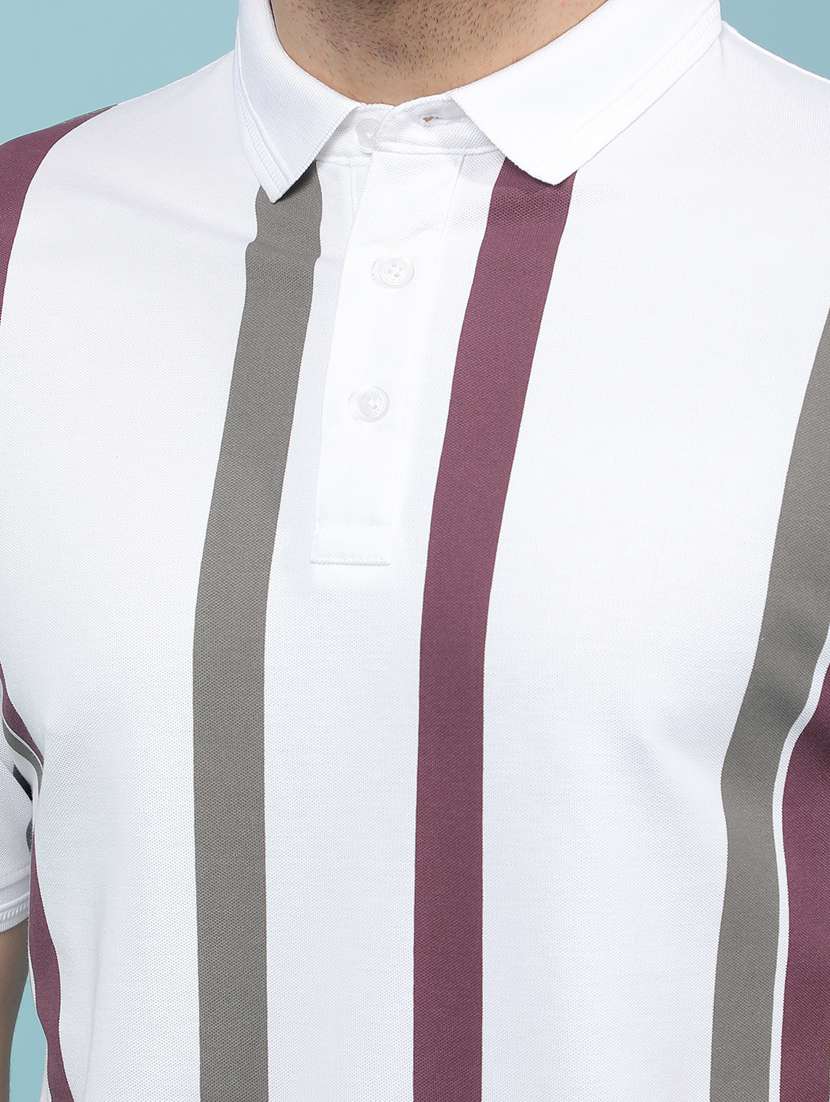 men striped short sleeve regular fit polo t-shirt - 21914449 -  Standard Image - 6