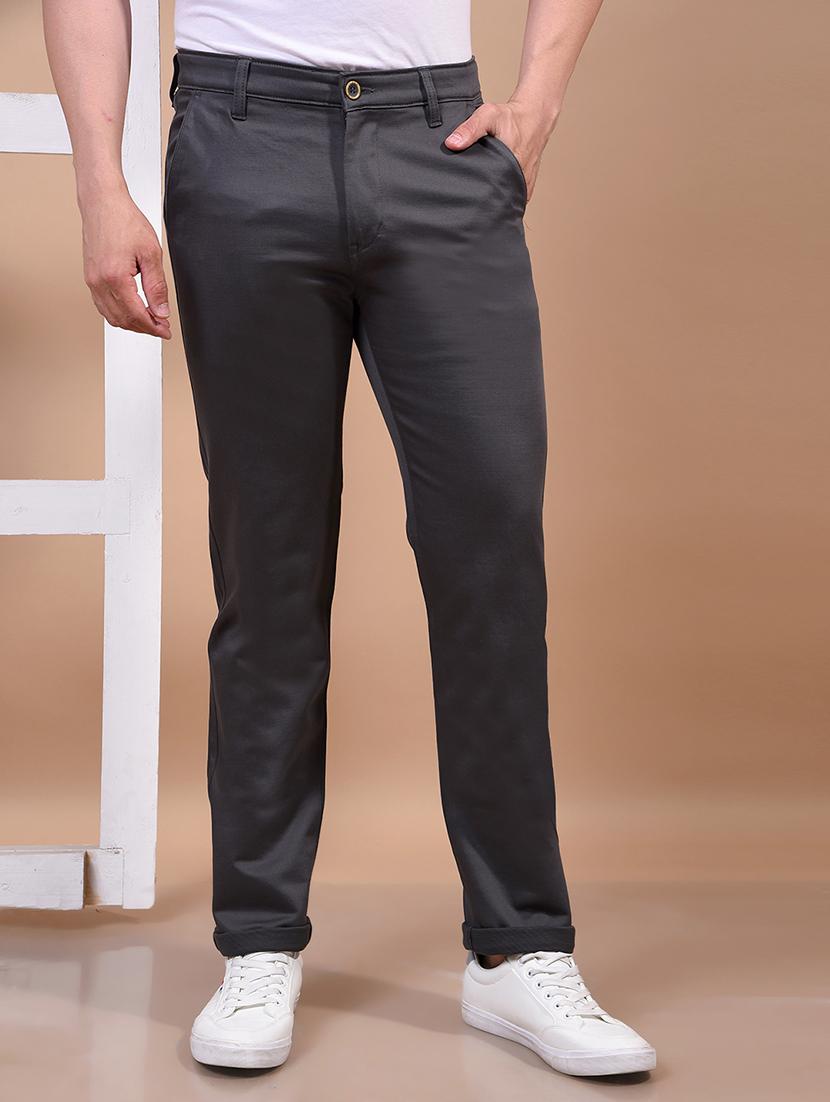 men solid mid rise chinos   - 21914475 -  Zoom Image - 0