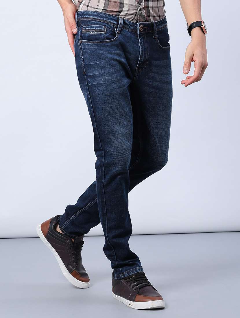men washed mid rise slim fit jeans - 21914588 -  Standard Image - 1