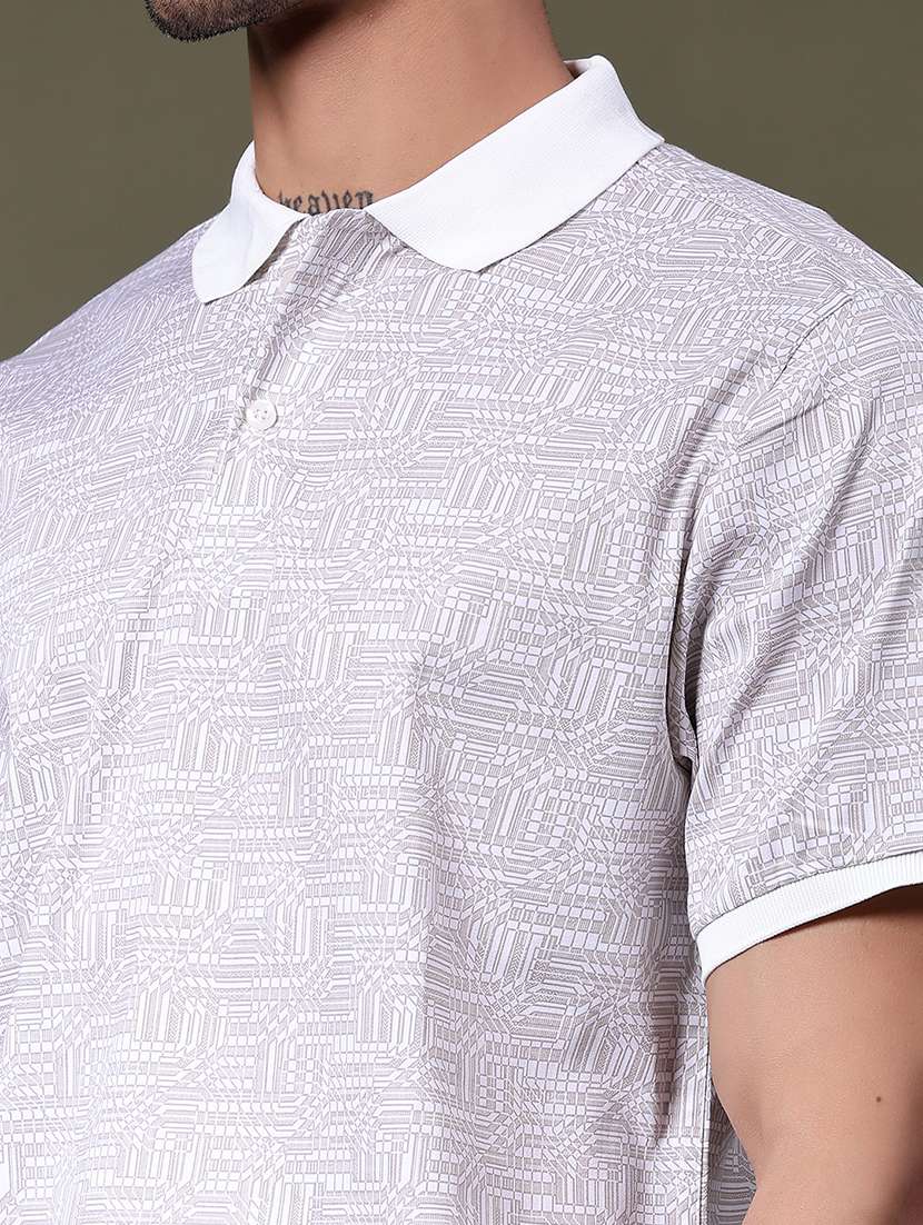 men printed short sleeve regular fit polo t-shirt - 21914592 -  Standard Image - 4