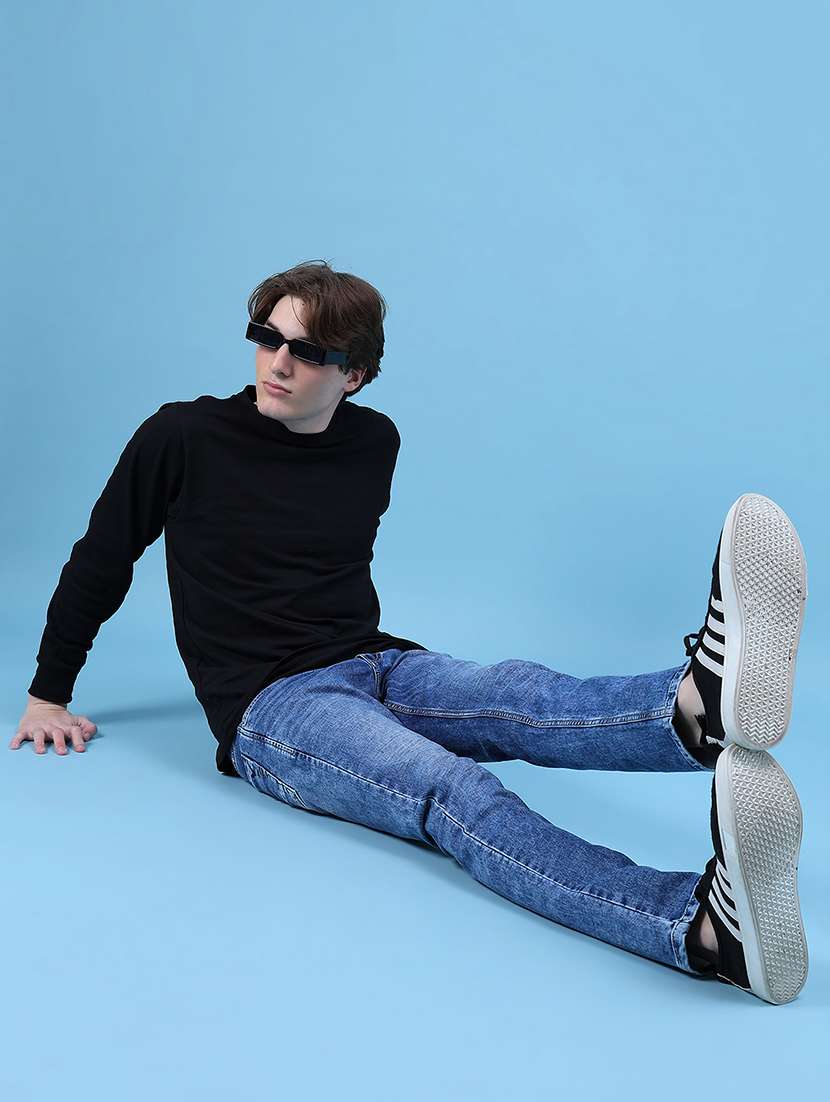 men washed mid rise full length slim fit jeans - 21914616 -  Standard Image - 4