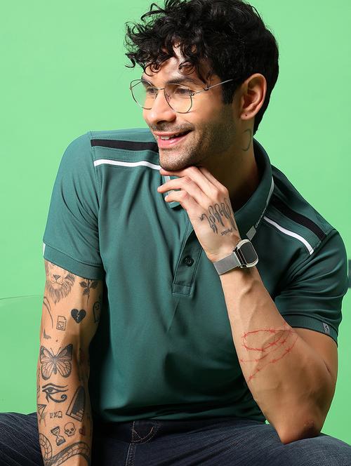 men solid short sleeve regular fit polo t-shirt - 21914982 - Standard Image - 0