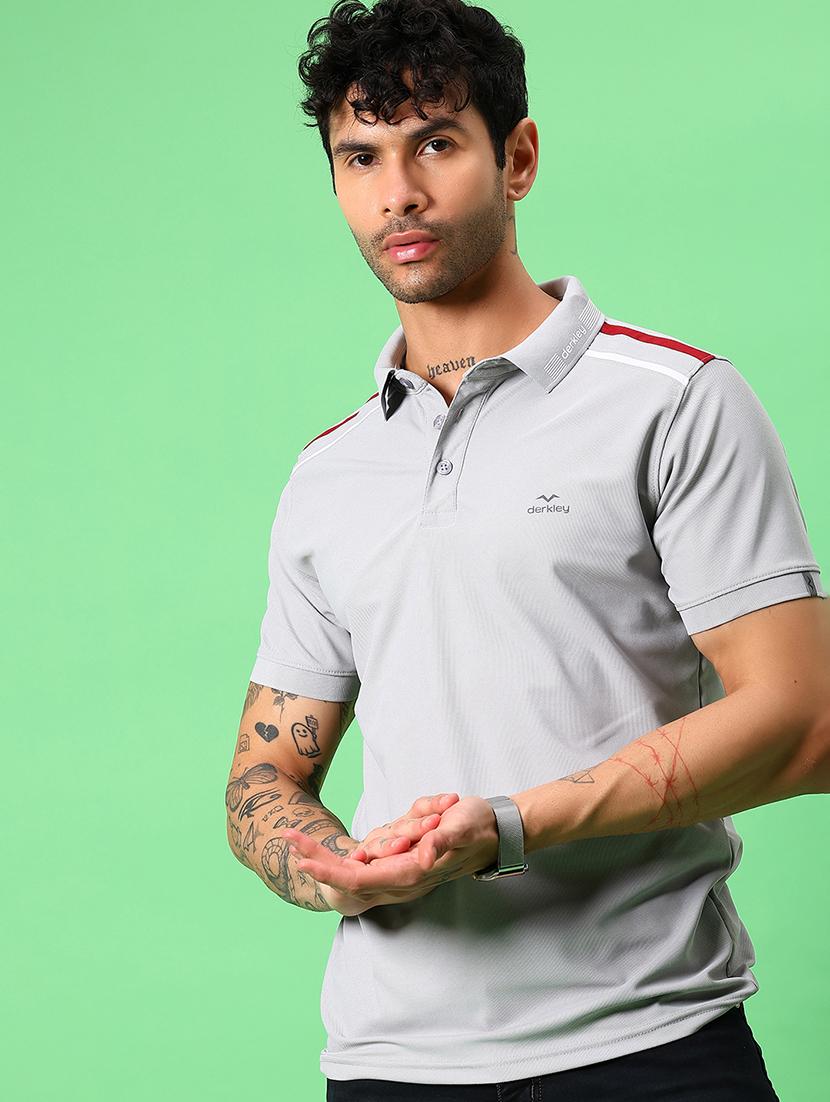 men solid short sleeve slim fit polo t-shirt - 21914983 -  Standard Image - 1