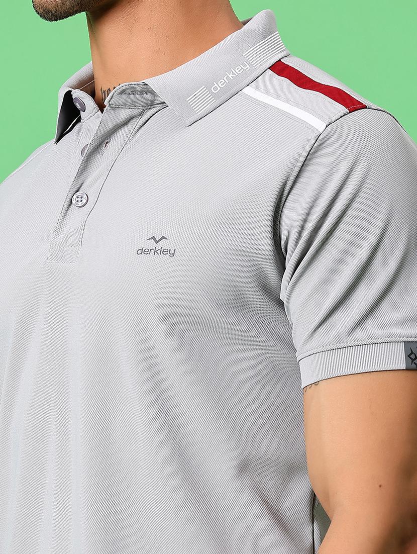 men solid short sleeve slim fit polo t-shirt - 21914983 - Standard Image - 4