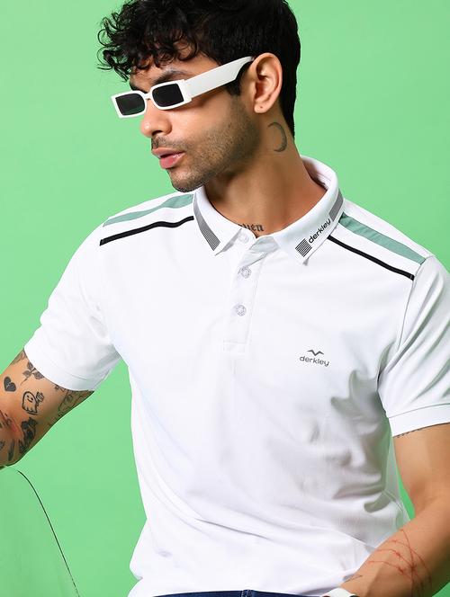 men solid short sleeve slim fit polo t-shirt - 21914986 -  Standard Image - 0