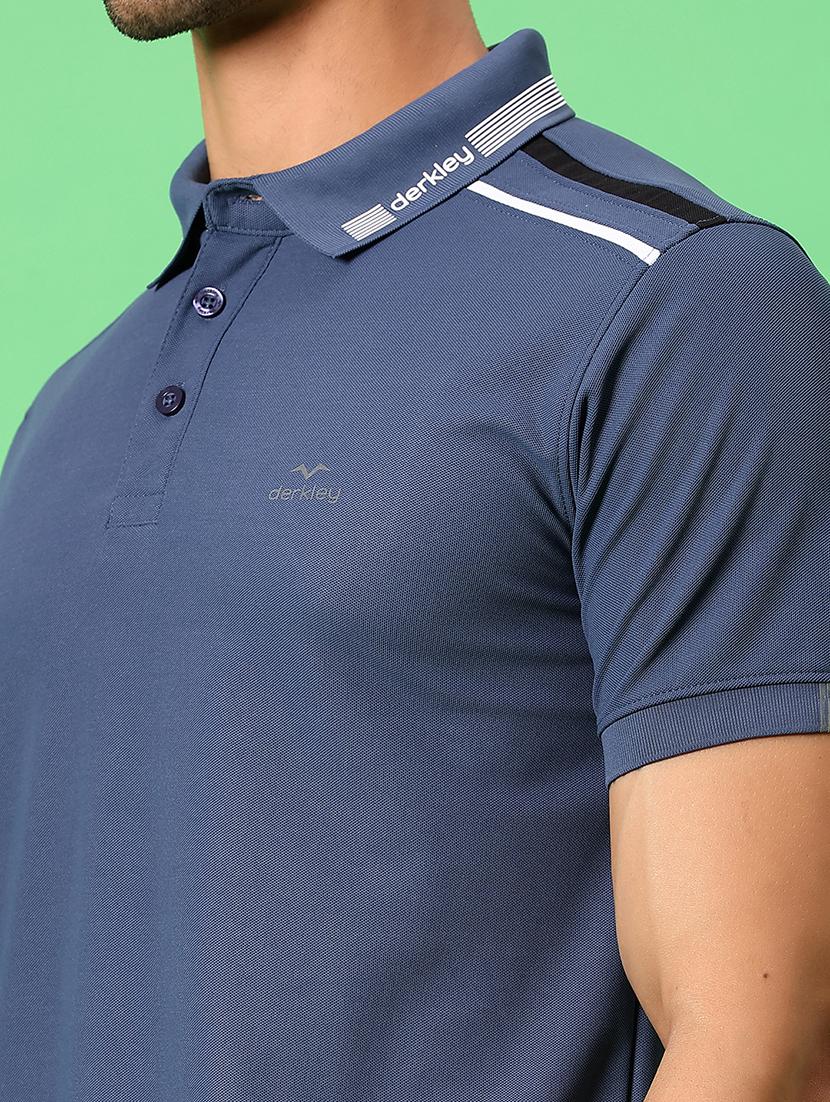 men solid short sleeve slim fit polo t-shirt - 21914991 - Standard Image - 4