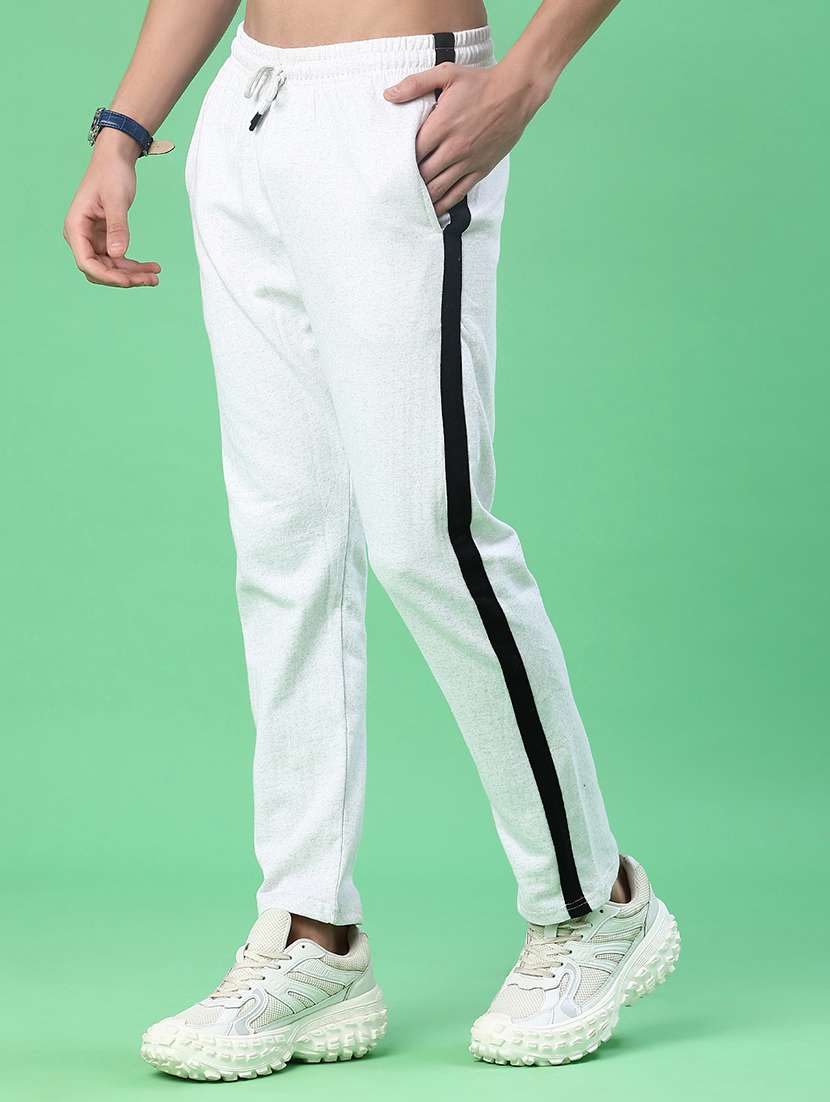 men side taped mid rise full length track pant - 21914999 -  Standard Image - 1