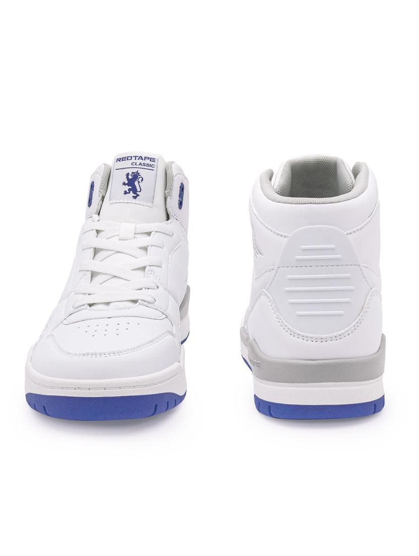 men white lace up high ankle sneaker - 21915516 - Standard Image - 4