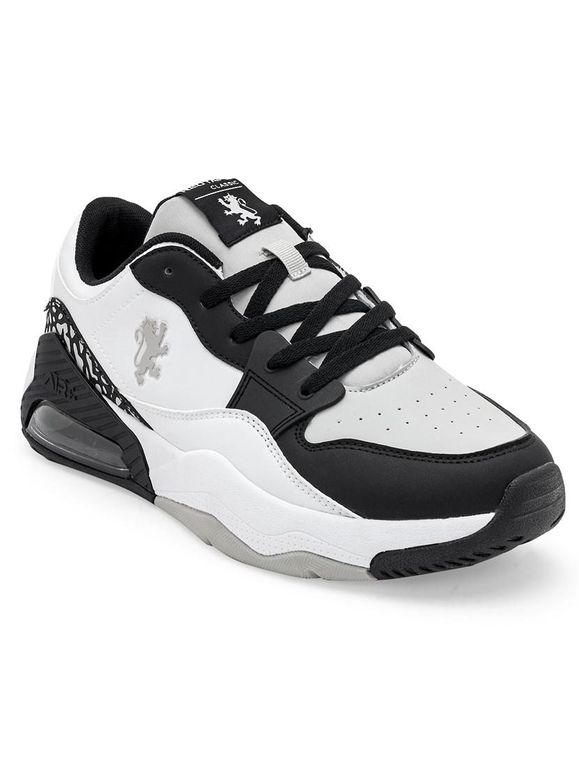 men white & black lace up sneaker - 21915568 - Standard Image - 1