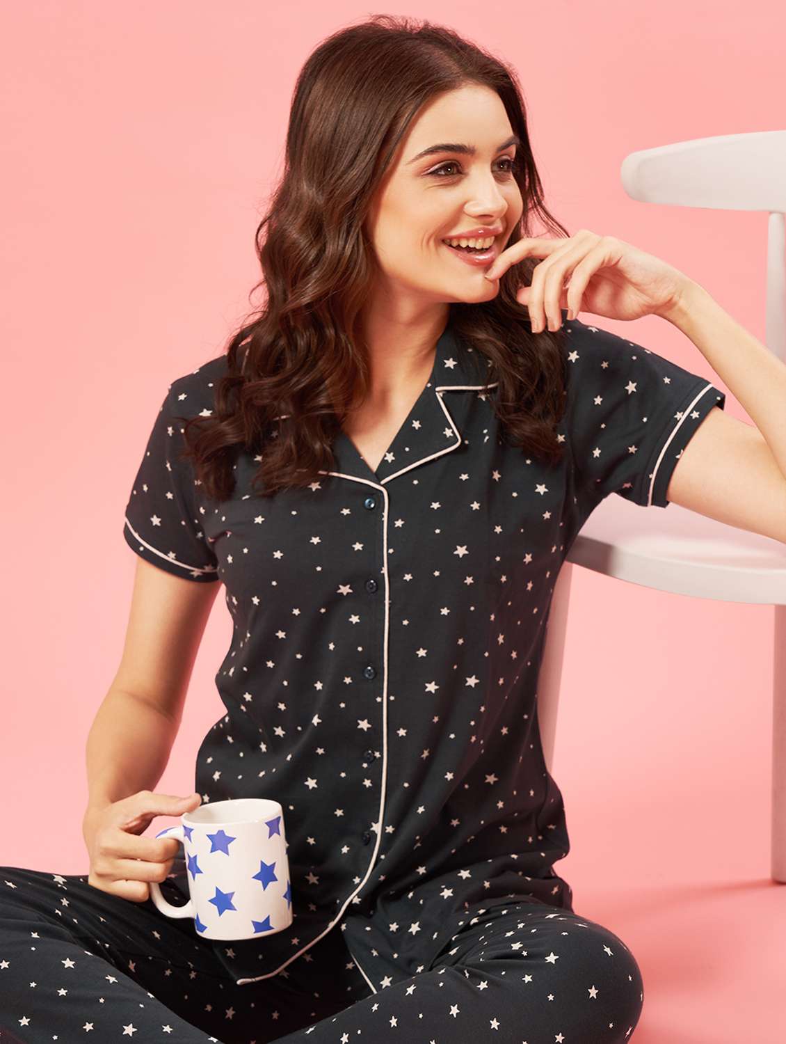 women printed nightwear pyjama set - 21915613 -  Standard Image - 4