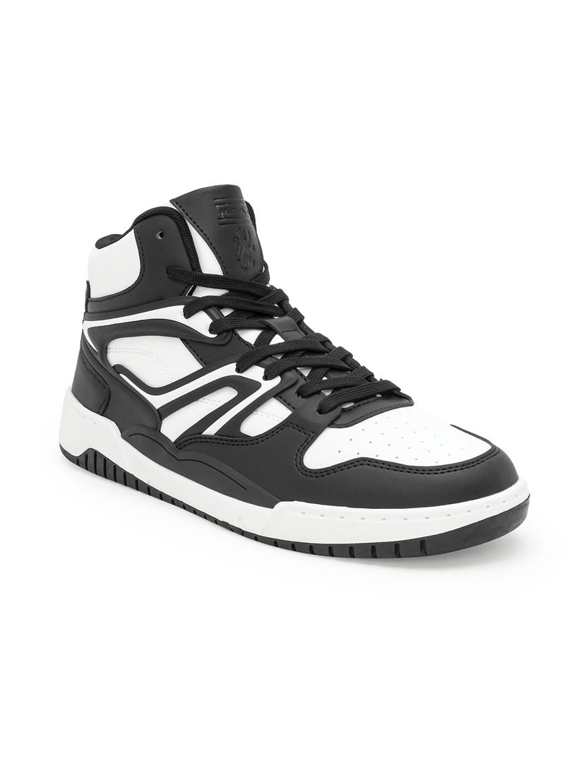 men color block lace up high ankle sneaker - 21915826 - Standard Image - 1