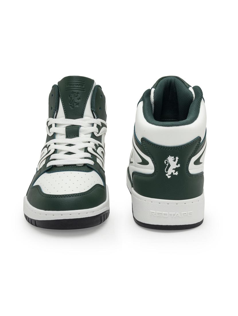 men green lace up high ankle sneaker - 21915830 - Standard Image - 4