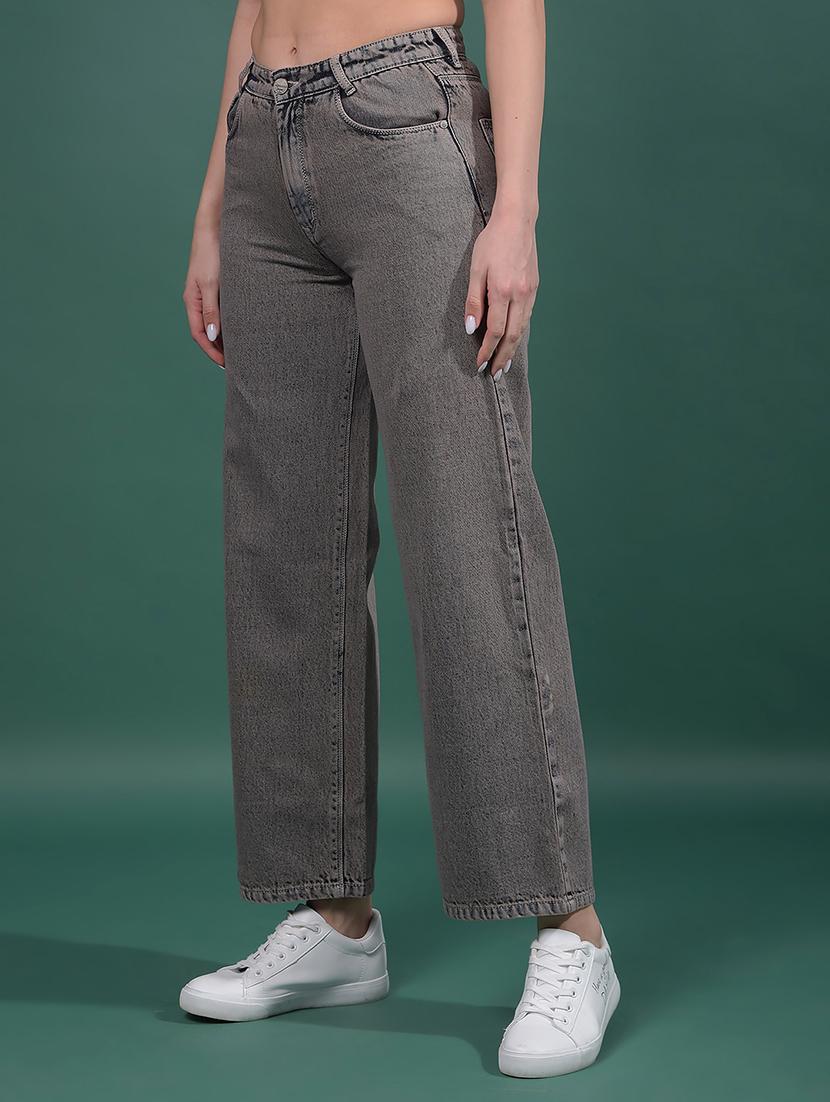 women solid mid rise straight fit jean - 21916033 - Standard Image - 1