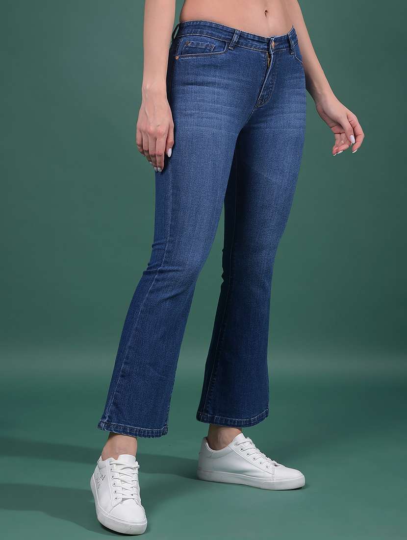 women solid mid rise bootcut jean - 21916034 -  Standard Image - 1