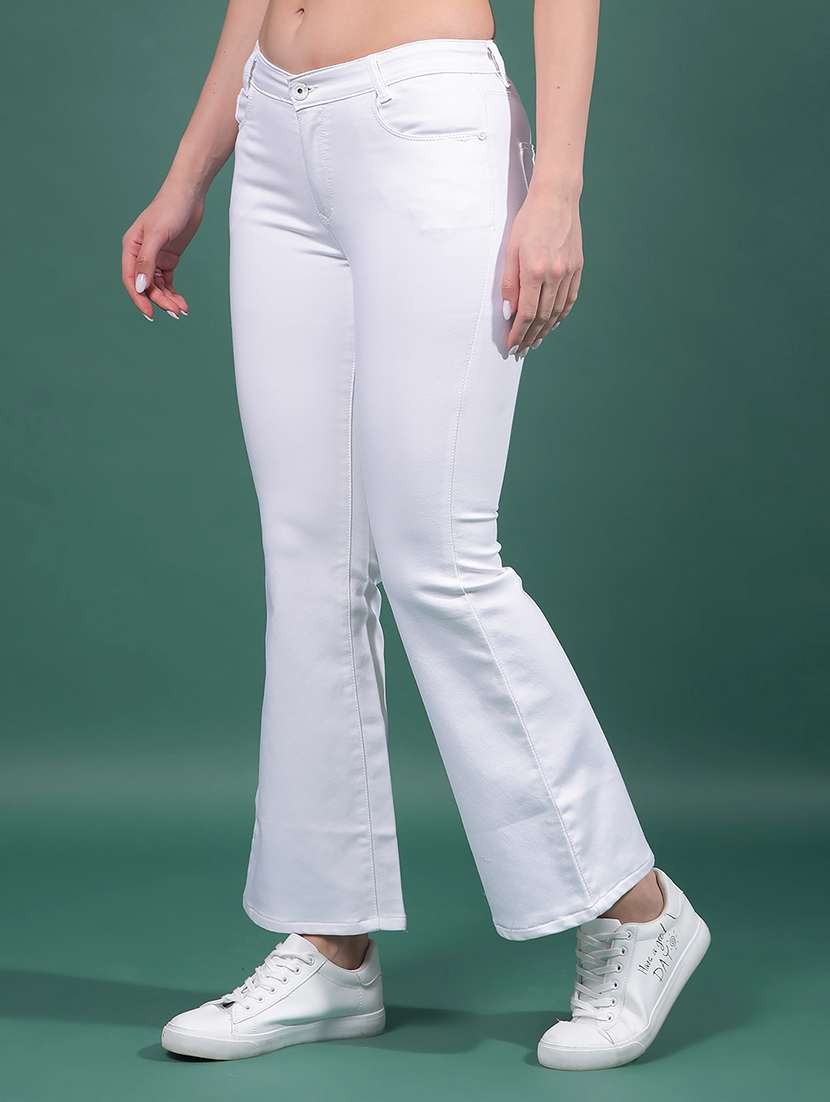 women solid mid rise bootcut jean - 21916037 -  Standard Image - 1