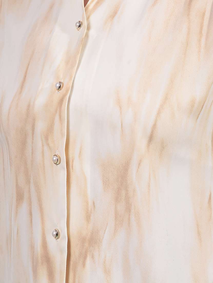 women tie & dye collared long sleeves shirt - 21916047 -  Standard Image - 4