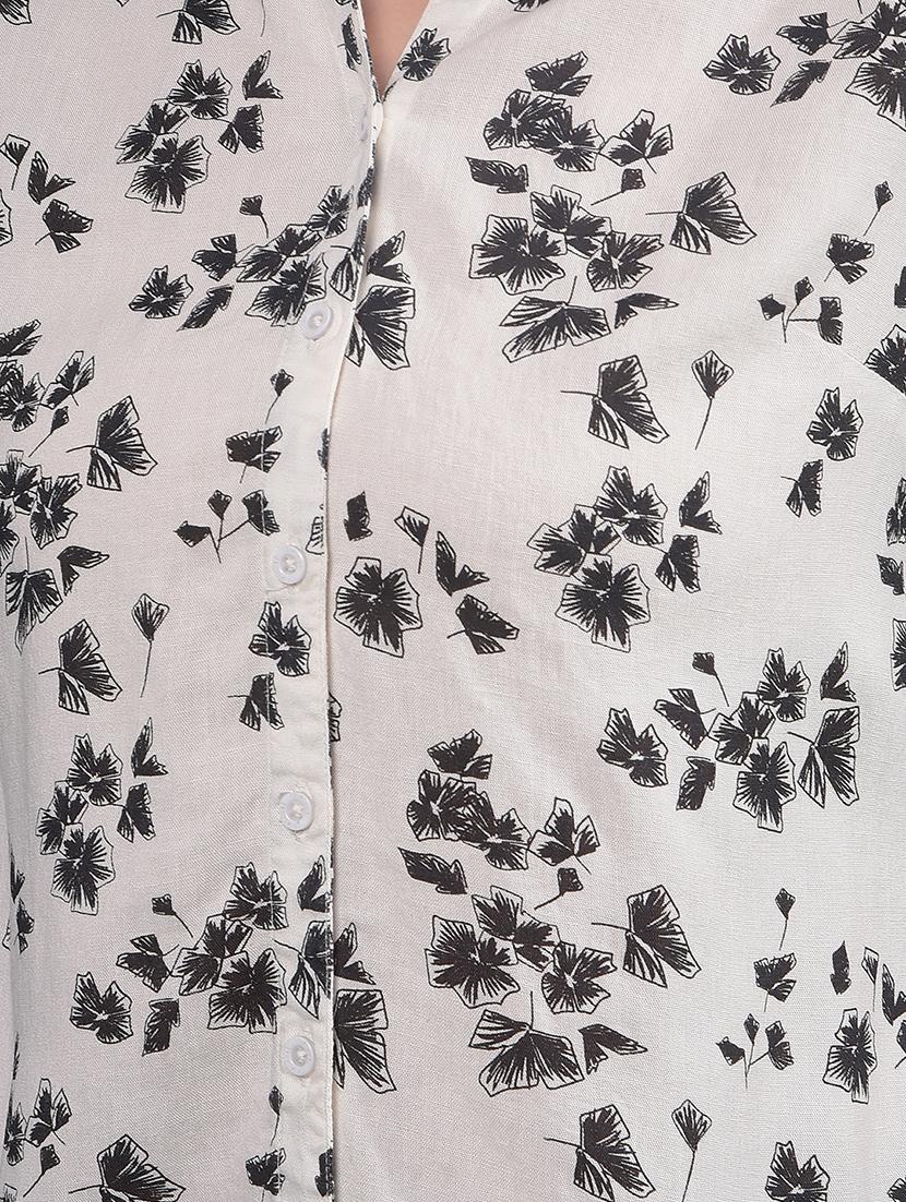 women printed three quarter sleeves shirt - 21916049 - Standard Image - 6