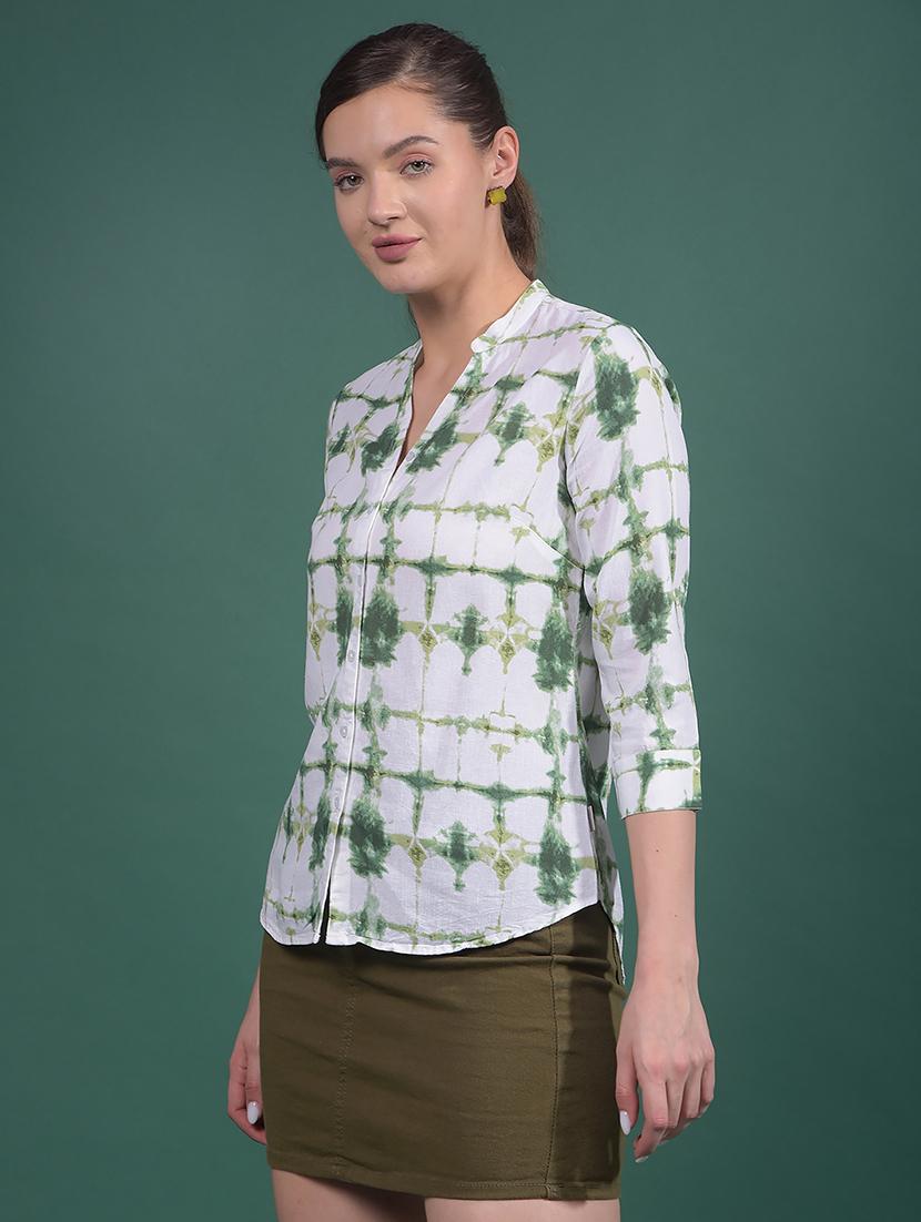 women tie & dye collared long sleeves shirt - 21916052 - Standard Image - 1