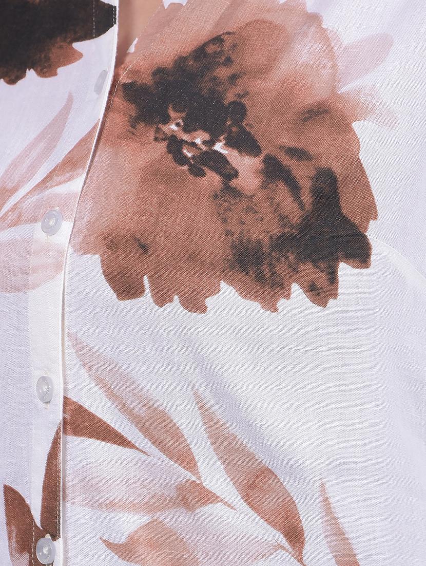 women floral printed mandarin neck shirt - 21916055 - Standard Image - 4