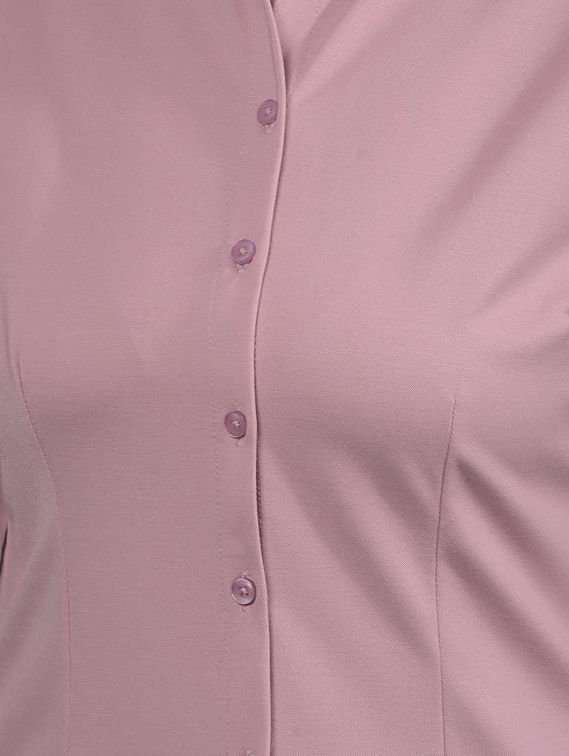 women solid collared regular shirt - 21916058 - Standard Image - 4