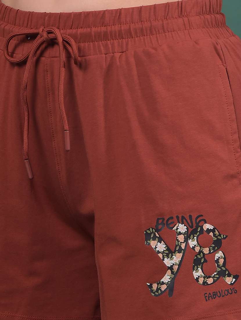 women printed mid rise regular fit short - 21916062 -  Standard Image - 4
