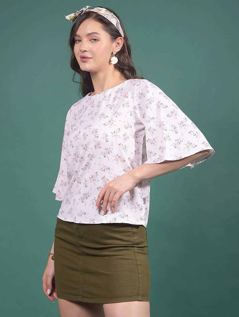women floral printed flared sleeves regular top - 21916070 -  Standard Image - 1