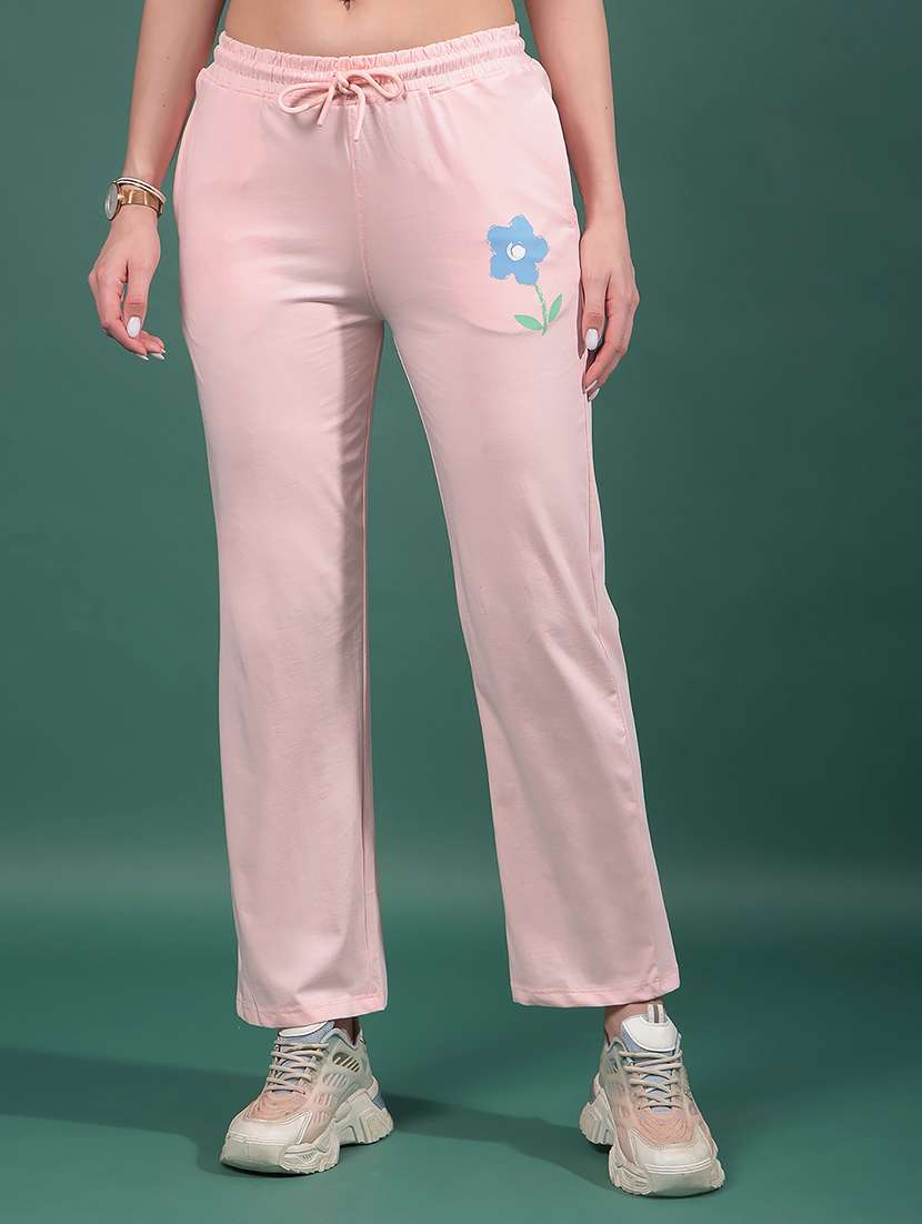 women solid mid rise track pant - 21916096 -  Standard Image - 1