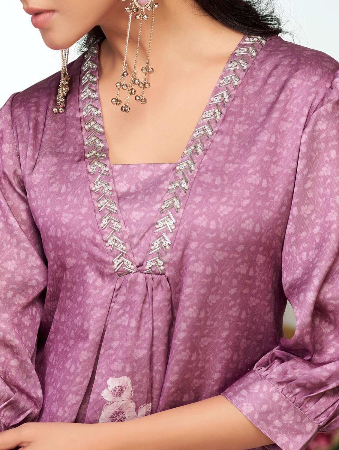 women three quarter sleeve kurta pant set - 21916162 -  Standard Image - 6