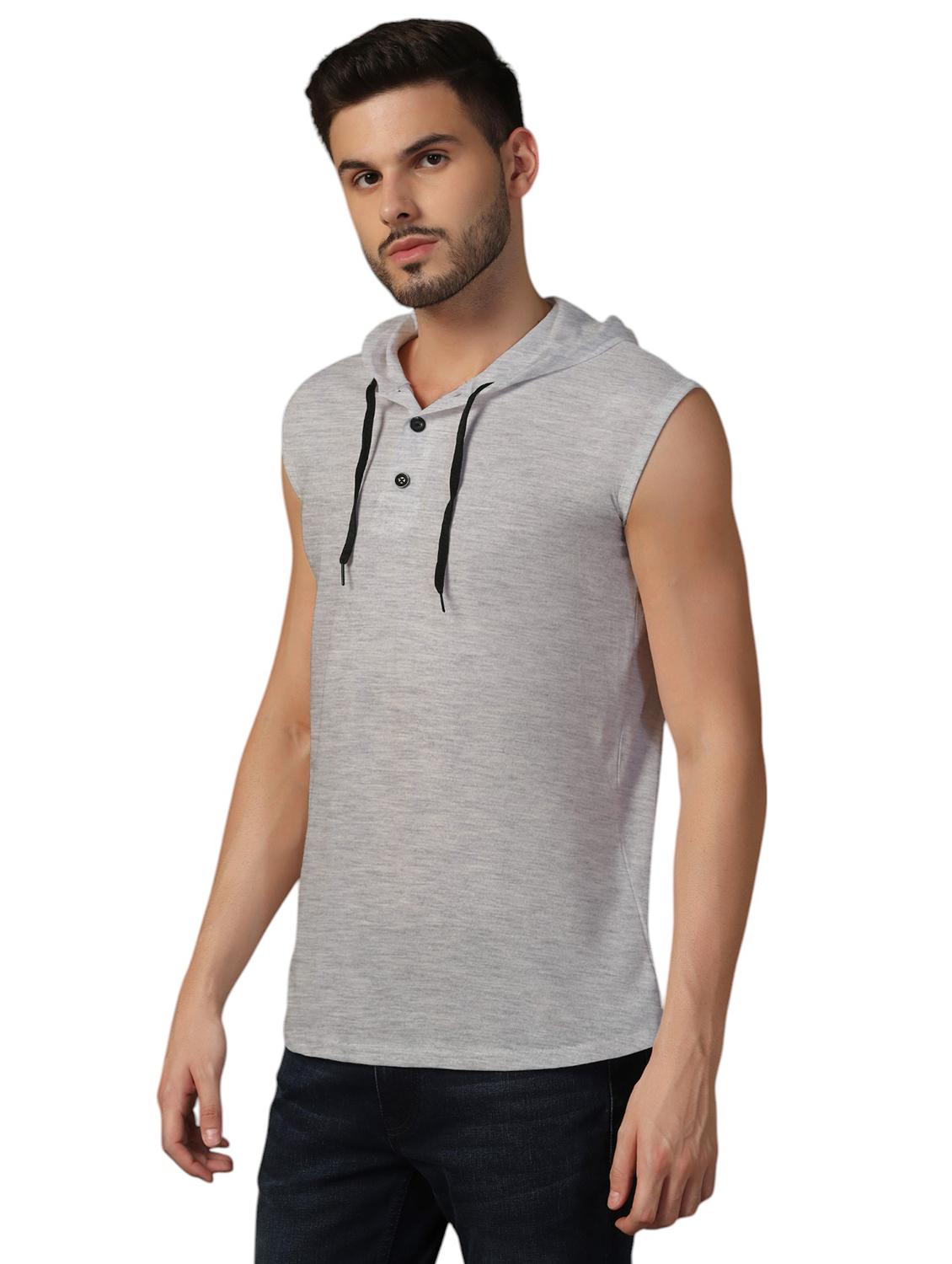 men solid sleeveless regular fit t-shirt - 21916313 - Standard Image - 1