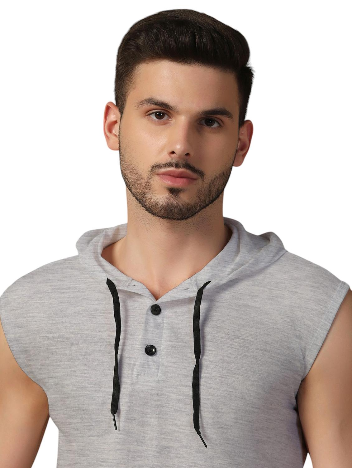 men solid sleeveless regular fit t-shirt - 21916313 - Standard Image - 4
