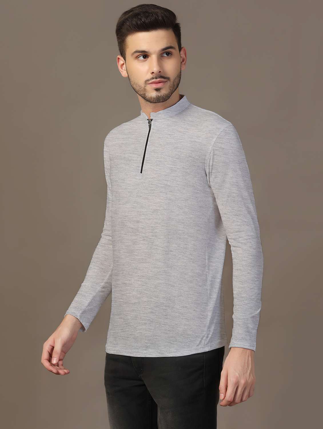 men solid long sleeve regular fit t-shirt - 21916327 -  Standard Image - 1
