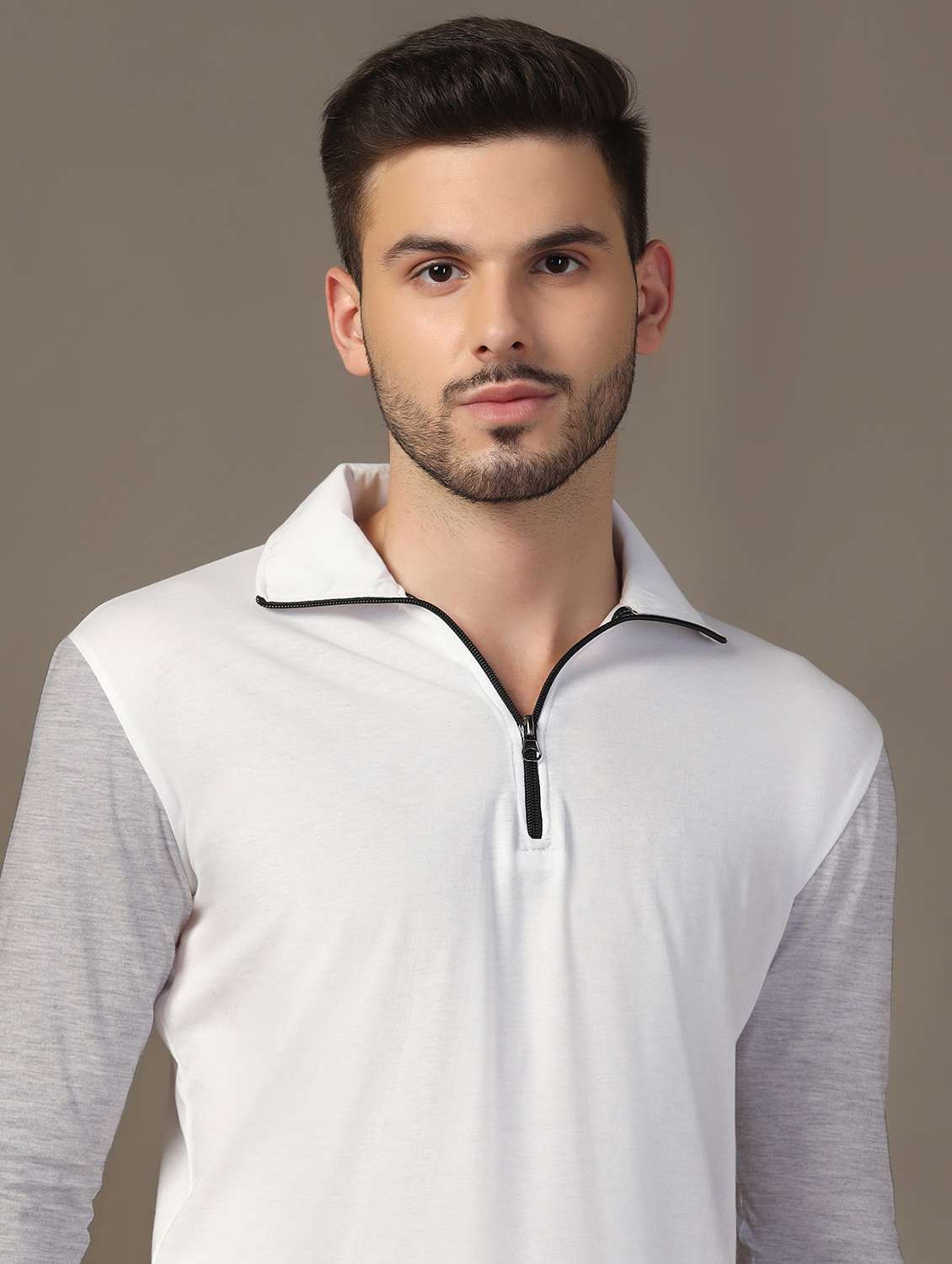 men color block long sleeve regular fit polo t-shirt - 21916330 - Standard Image - 4