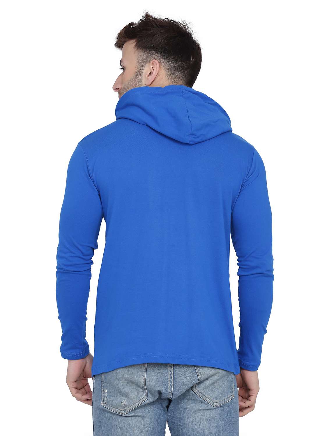 men solid hooded long sleeves casual shirt - 21916351 -  Standard Image - 1