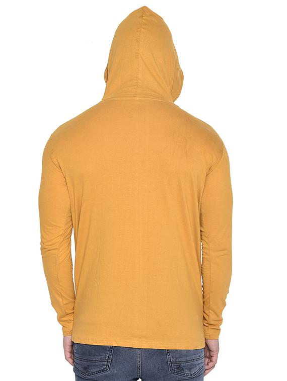 men solid hooded long sleeves casual shirt - 21916365 -  Standard Image - 1